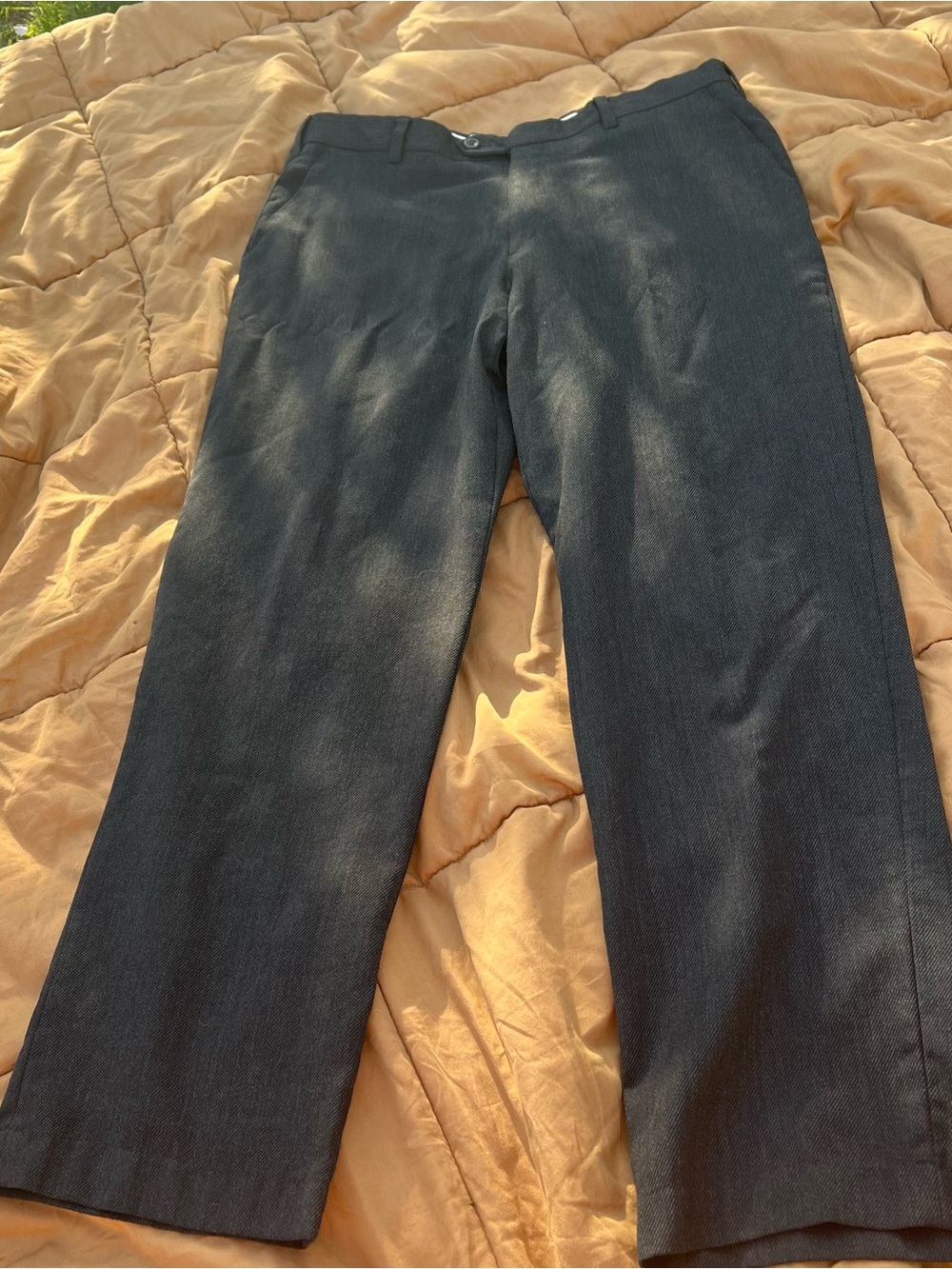 Barry Bricken Dark Gray Wool Cuffed Trousers Size 38 x 32